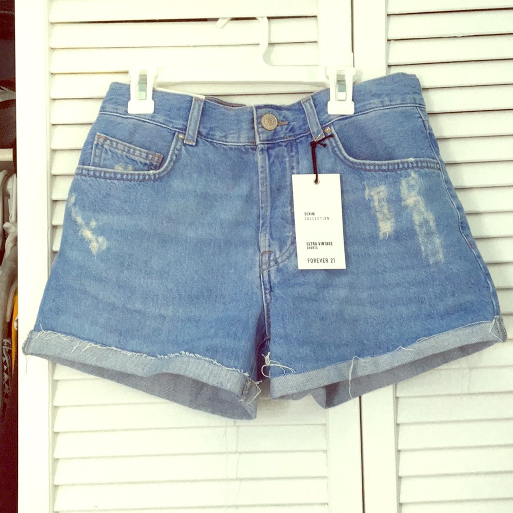 Vintage denim shorts.